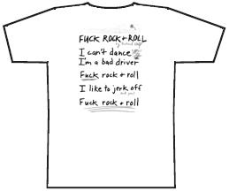 R. Hell FUCK RNR lyrics t-shirt