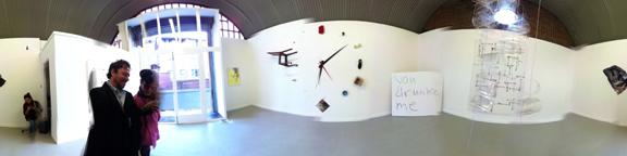 panoramic view of Hell & Lambie YOU DRUNKEN ME art show