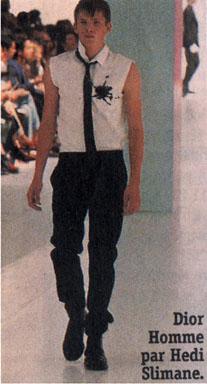 Hedi Slimane makes a (2002) Dior 
version of Hell's Heartbreakers shirts (1976)